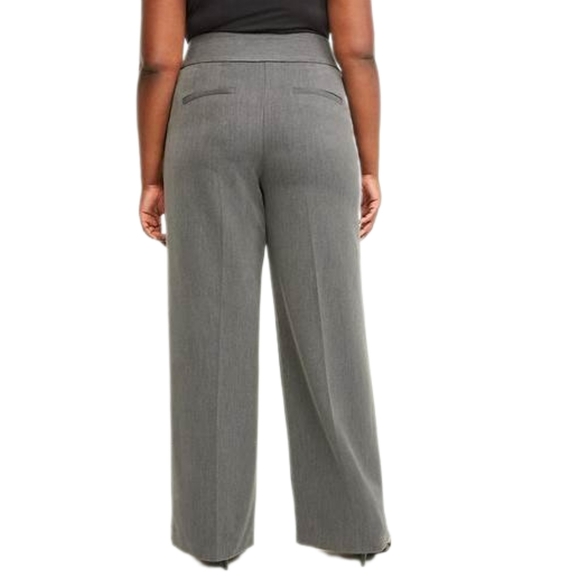 Lane Bryant Allie Tailored Stretch Wide Leg Pant 20R Gray - Picture 2 of 3